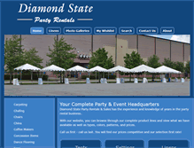 Tablet Screenshot of diamondstatepartyrentals.com